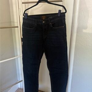 Dark Navy Slim Straight Jeans with Clean Finish